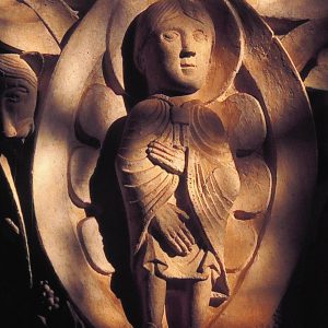 Cartolina "Tra i leoni" Basilica di Vézelay