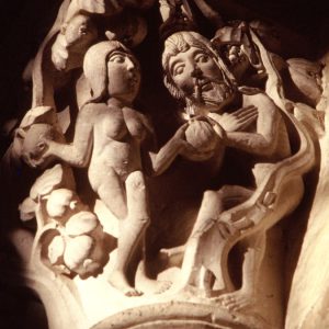 Carte Postale « Adam & Eve » Basilique de Vézelay