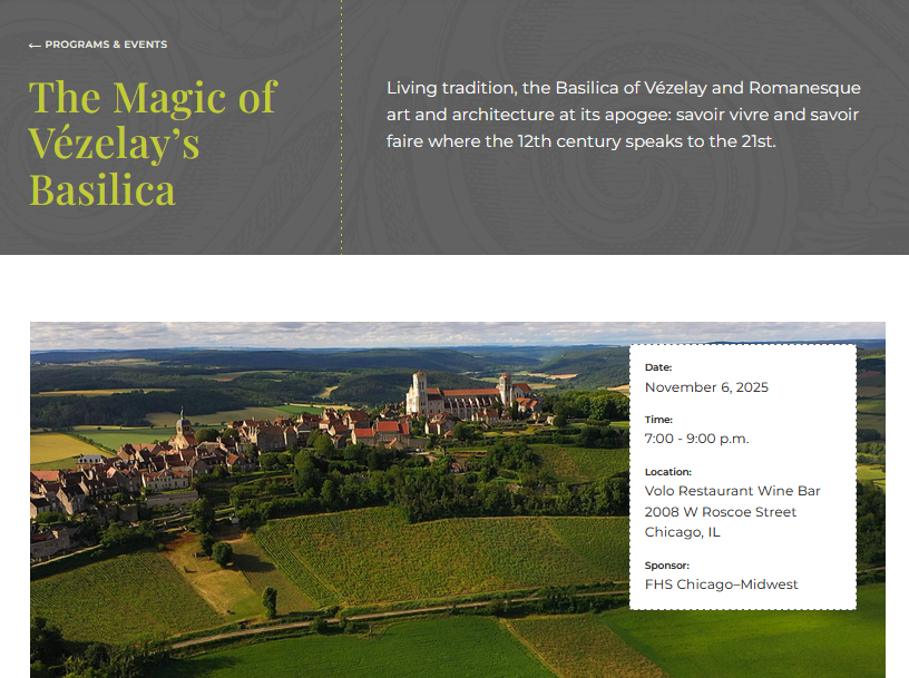 Mehr über den Artikel erfahren Vézelay aux Etats Unis en novembre